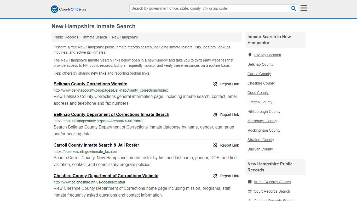 Inmate Search - New Hampshire (Inmate Rosters & Locators)